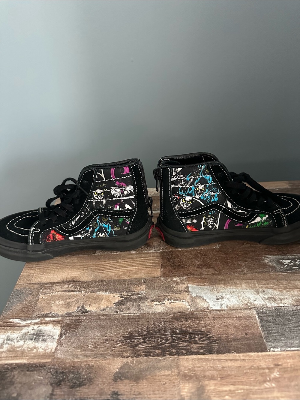 Vans Black High-Top Disney Kids Sneakers